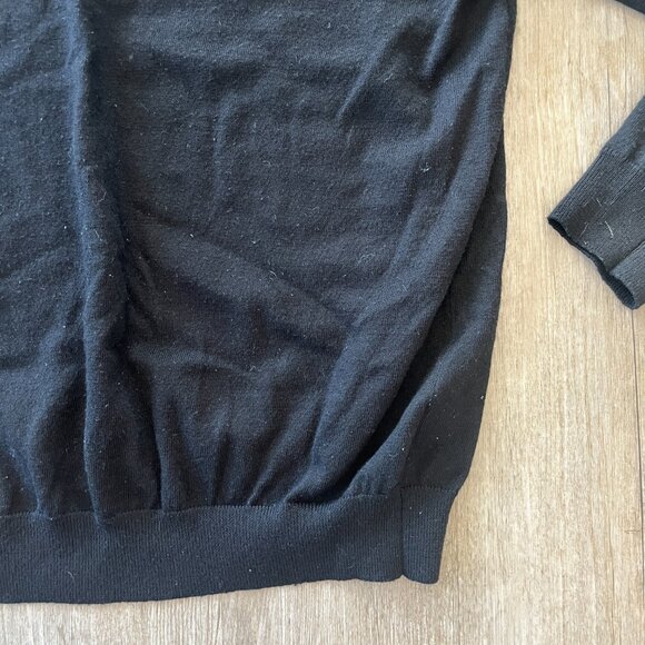 Mens Thomas Dean Black Wool Blend Sweater - XL - Picture 3 of 6